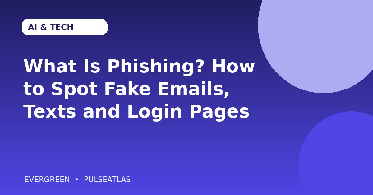 What Is Phishing? How to Spot Fake Emails, Texts and Login Pages cover illustration
